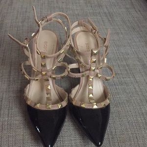 BCBG studded patent heels